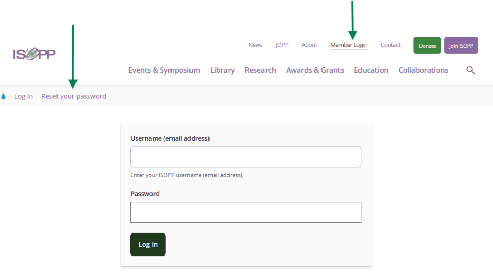 reset your password